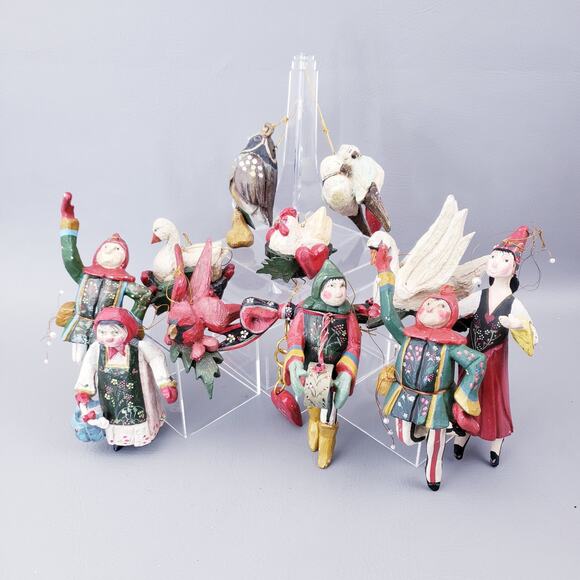 House of Hatten 12 DAYS OF CHRISTMAS Ornaments 1989 Lot of 12 Missing Piper - Picture 1 of 16